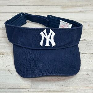 Genuine New York Yankees Sun Visor Hat Cap Adult Navy Blue Adjustable